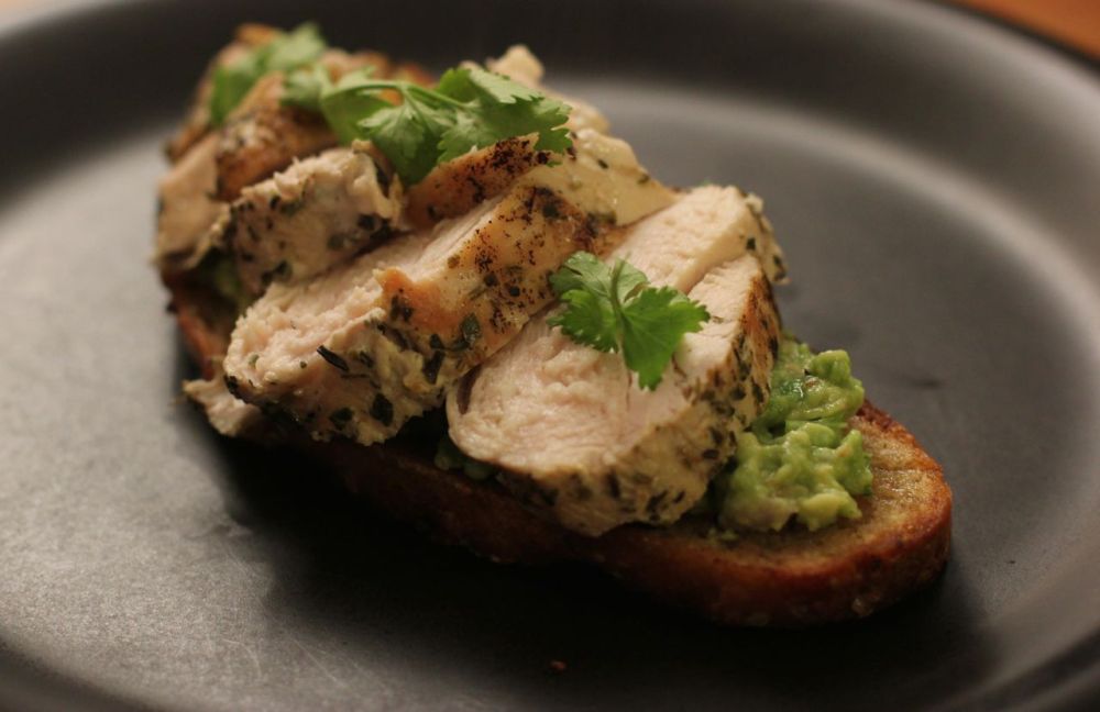 kylling og guacamole